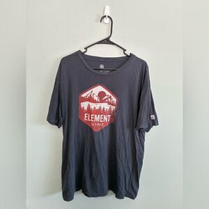 Element Made to Endure Men's Dark Gray and Red Mountain Scene Graphic Tee Sz XL